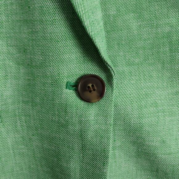 J. Crew Parke Blazer Stretch Linen Green Size 4 H9710 - Picture 12 of 13